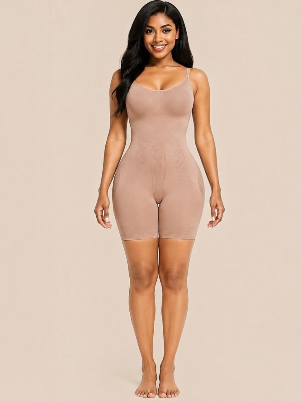 Open Gusset Mesh Butt lifter Shapewear Seamless Tummy Control Nude Bodysuit